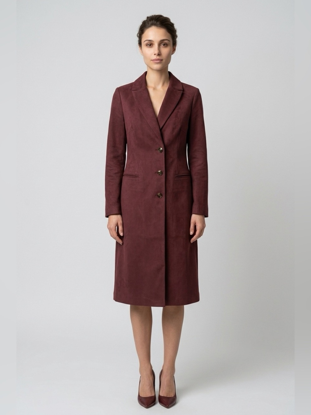 Universal Standard Burgundy Pea Coat New 0-00